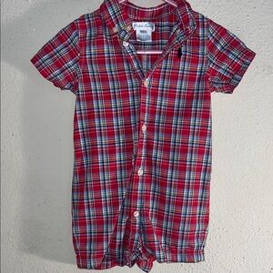 Ralph Lauren Red Plaid Kids One Piece